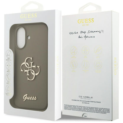 Ovitek za Apple iPhone 17, Guess, Big 4G Script, rjava