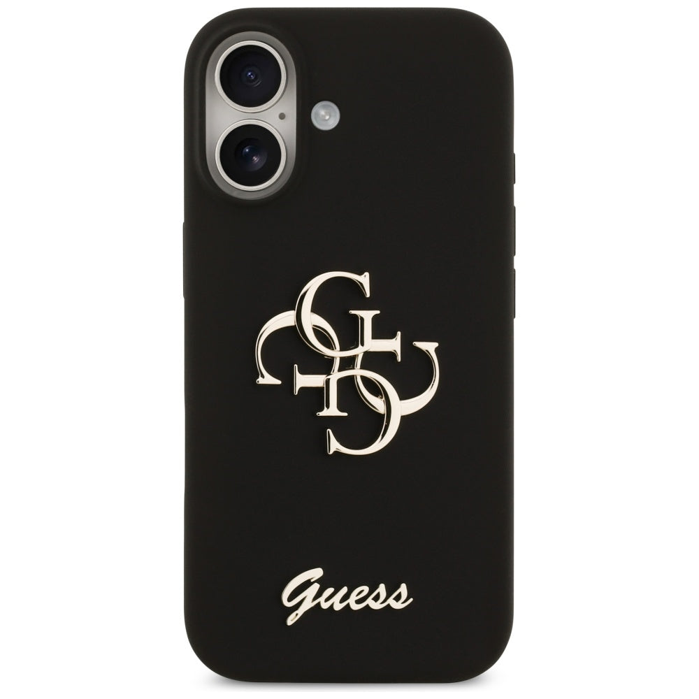 Ovitek za Apple iPhone 17, Guess, Big 4G Script, črn
