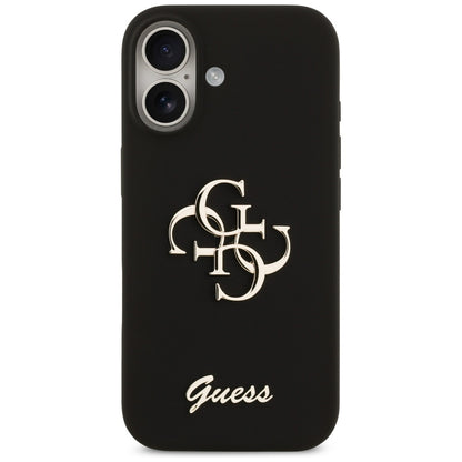 Ovitek za Apple iPhone 17, Guess, Big 4G Script, črn