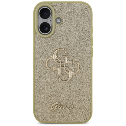 Ovitek za Apple iPhone 17, Guess, Fixed Glitter Big 4G, Zlat
