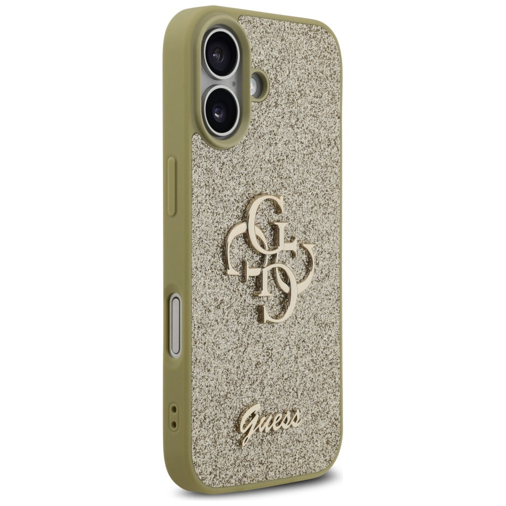 Ovitek za Apple iPhone 17, Guess, Fixed Glitter Big 4G, Zlat