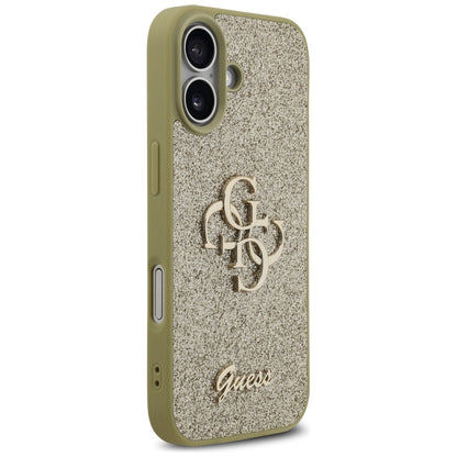 Ovitek za Apple iPhone 17, Guess, Fixed Glitter Big 4G, Zlat