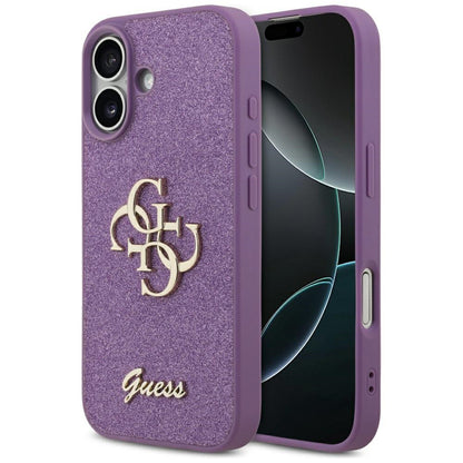 Ovitek za Apple iPhone 17, Guess, Fixed Glitter Big 4G, Vijolična