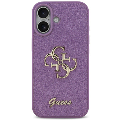Ovitek za Apple iPhone 17, Guess, Fixed Glitter Big 4G, Vijolična