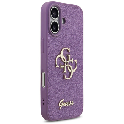 Ovitek za Apple iPhone 17, Guess, Fixed Glitter Big 4G, Vijolična