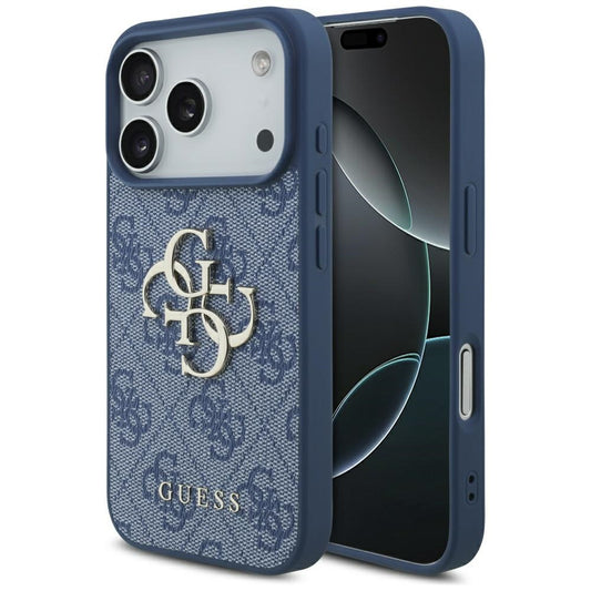 Ovitek za Apple iPhone 17 Pro, Guess, 4G Big Logo, Modra
