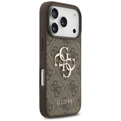 Ovitek za Apple iPhone 17 Pro, Guess, 4G Big Logo, rjava