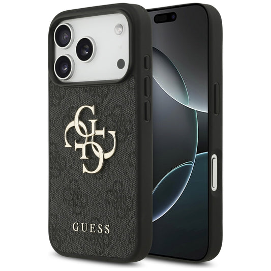 Ovitek za Apple iPhone 17 Pro, Guess, 4G Big Logo, črn