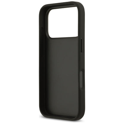 Ovitek za Apple iPhone 17 Pro, Guess, 4G Grained Roses Big Logo, črn