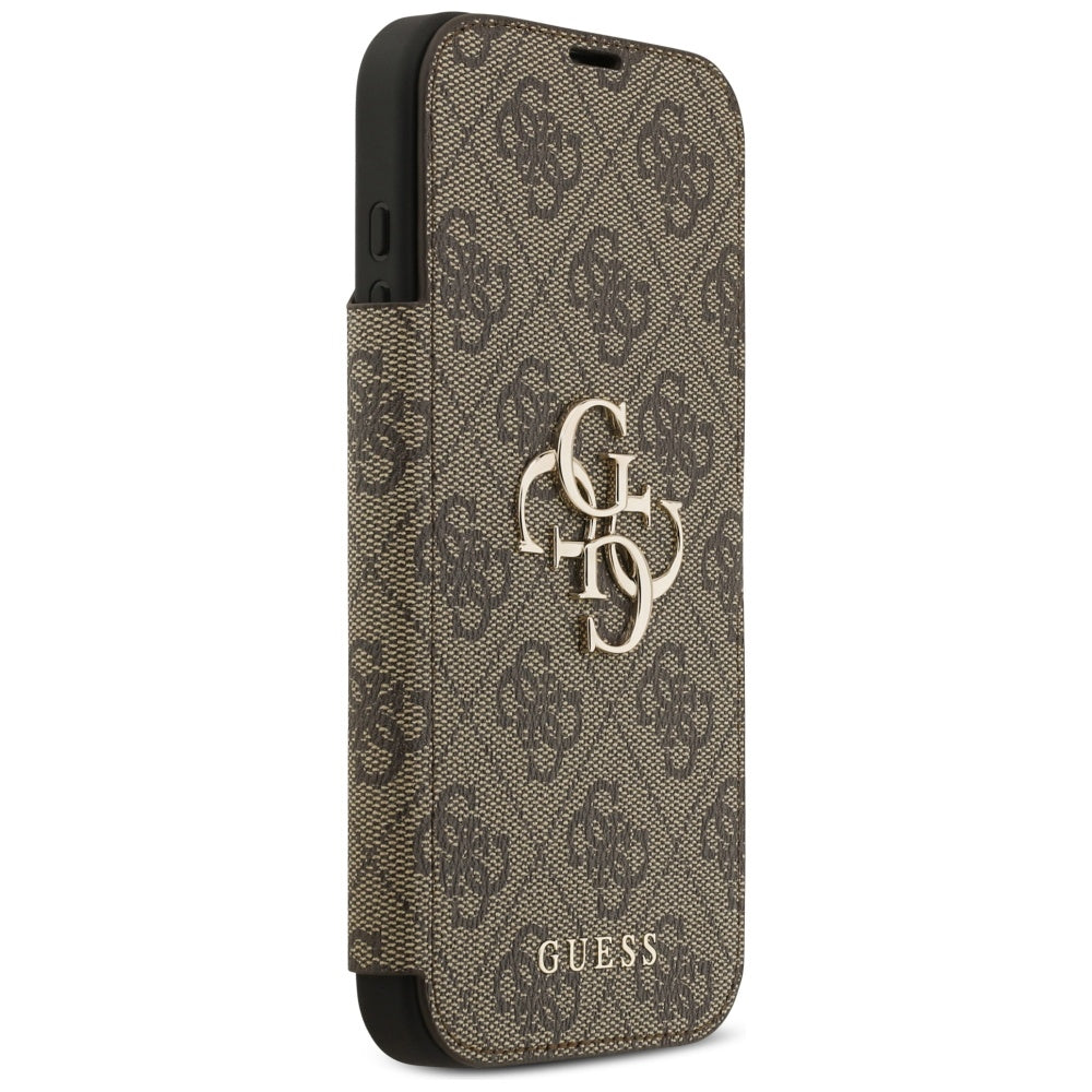 Ovitek za Apple iPhone 17 Pro, Guess, 4G Metal Logo, rjava