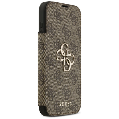 Ovitek za Apple iPhone 17 Pro, Guess, 4G Metal Logo, rjava
