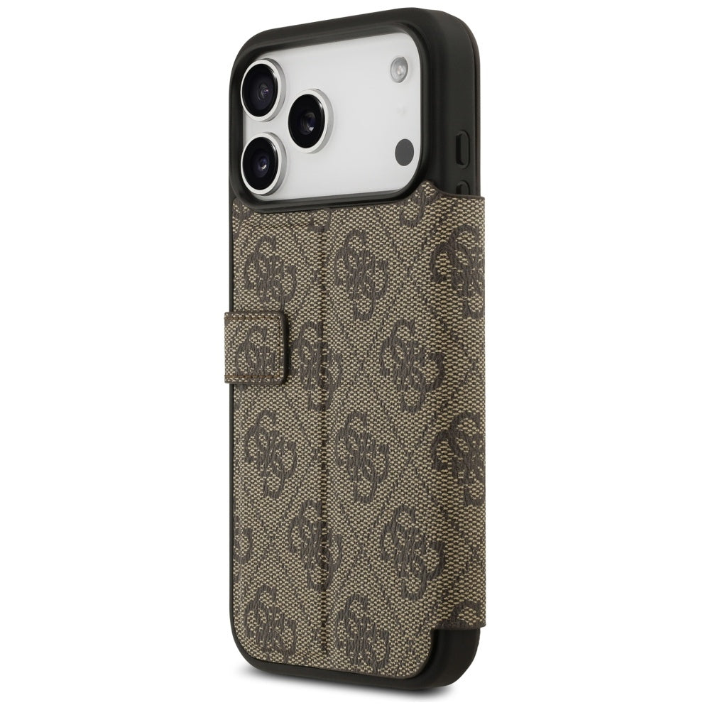 Ovitek za Apple iPhone 17 Pro, Guess, 4G Metal Logo, rjava
