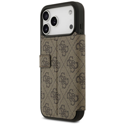 Ovitek za Apple iPhone 17 Pro, Guess, 4G Metal Logo, rjava