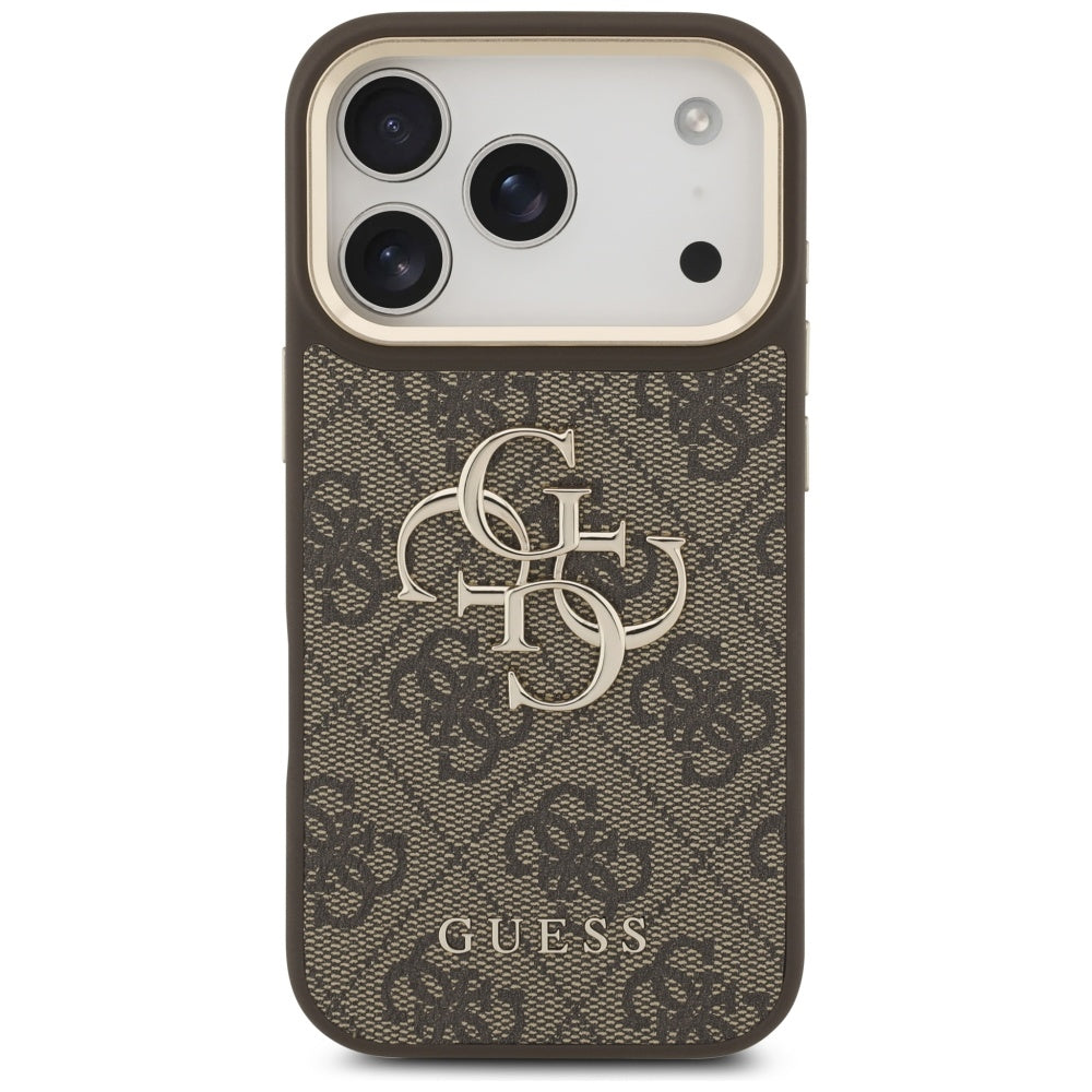 Ovitek za Apple iPhone 17 Pro, Guess, Big 4G Classic Logo with Big Strap, rjava