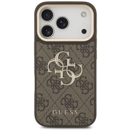 Ovitek za Apple iPhone 17 Pro, Guess, Big 4G Classic Logo with Big Strap, rjava