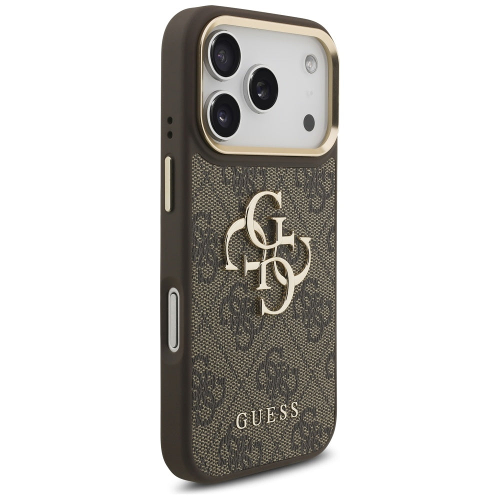 Ovitek za Apple iPhone 17 Pro, Guess, Big 4G Classic Logo with Big Strap, rjava