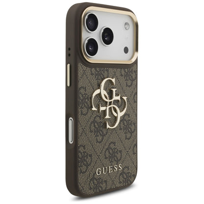 Ovitek za Apple iPhone 17 Pro, Guess, Big 4G Classic Logo with Big Strap, rjava