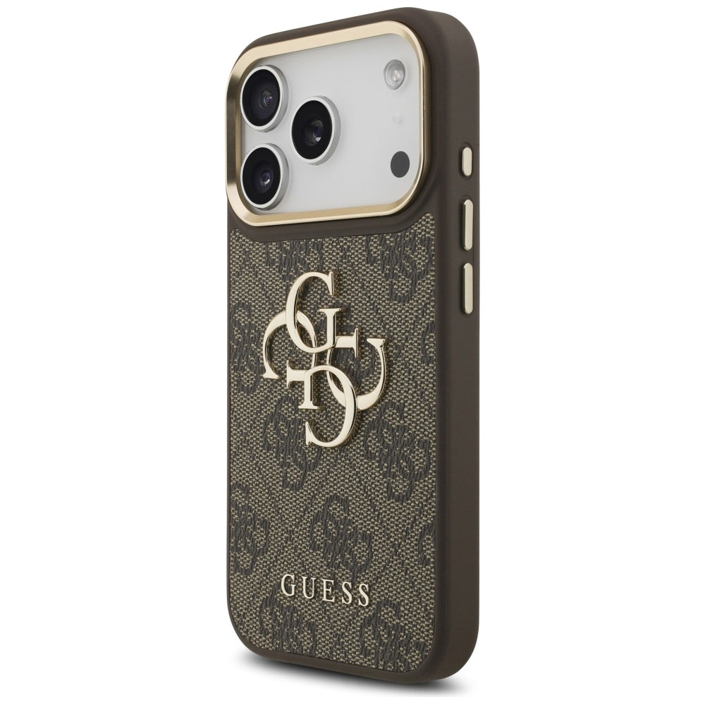 Ovitek za Apple iPhone 17 Pro, Guess, Big 4G Classic Logo with Big Strap, rjava