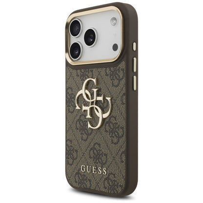 Ovitek za Apple iPhone 17 Pro, Guess, Big 4G Classic Logo with Big Strap, rjava