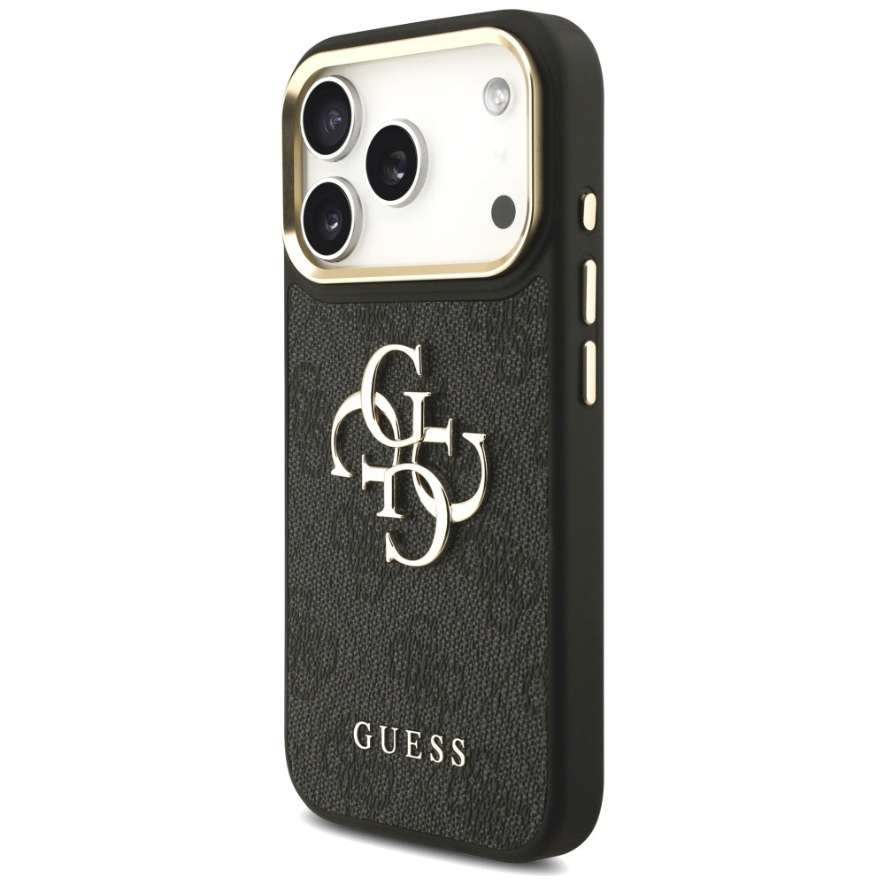 Ovitek za Apple iPhone 17 Pro, Guess, Big 4G Classic Logo with Big Strap, črn