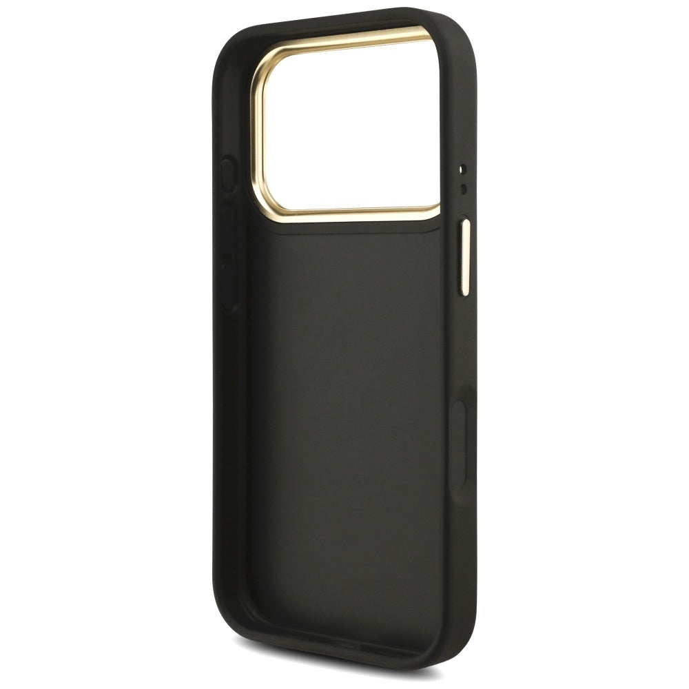 Ovitek za Apple iPhone 17 Pro, Guess, Big 4G Classic Logo with Big Strap, črn