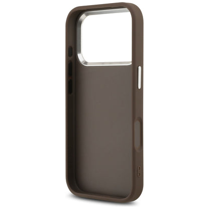 Ovitek za Apple iPhone 17 Pro, Guess, Big 4G Logo Classic, Srebrno rjava
