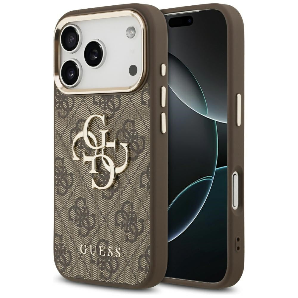 Ovitek za Apple iPhone 17 Pro, Guess, Big 4G Logo Classic, Zlato rjava