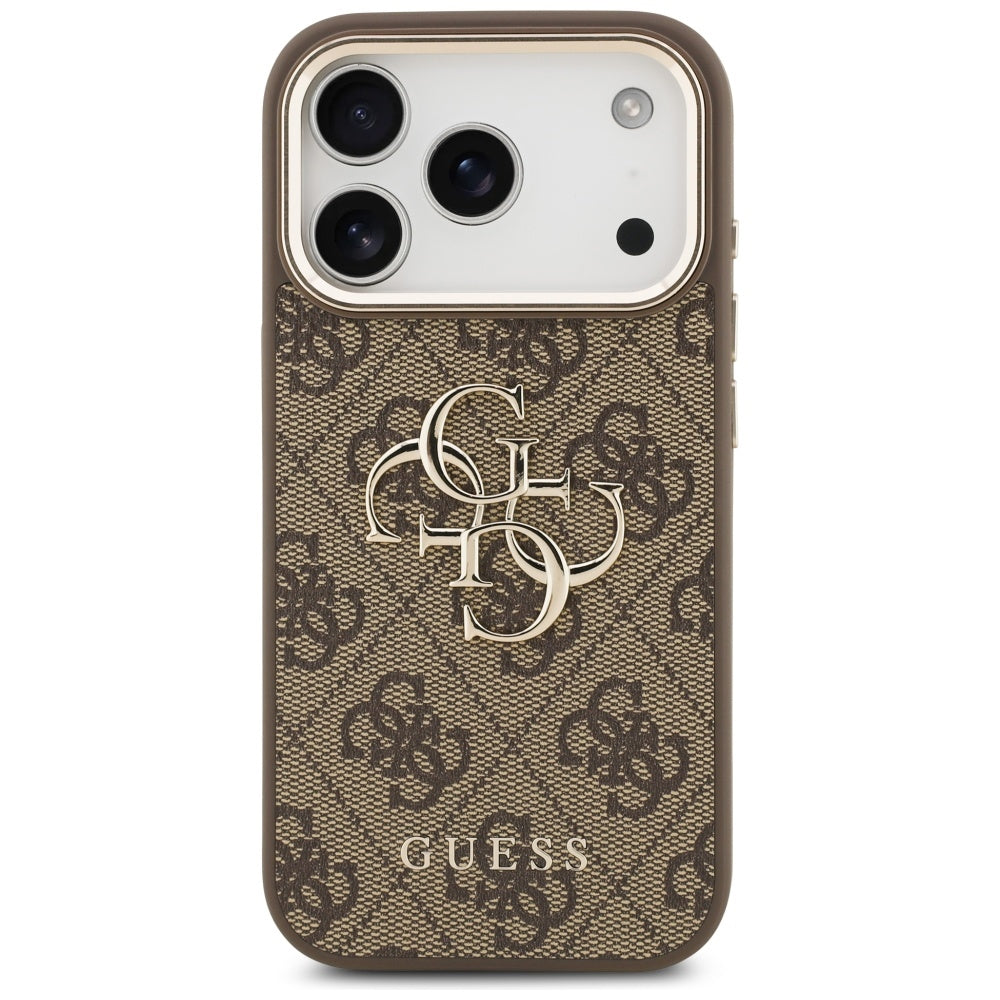 Ovitek za Apple iPhone 17 Pro, Guess, Big 4G Logo Classic, Zlato rjava