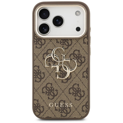 Ovitek za Apple iPhone 17 Pro, Guess, Big 4G Logo Classic, Zlato rjava
