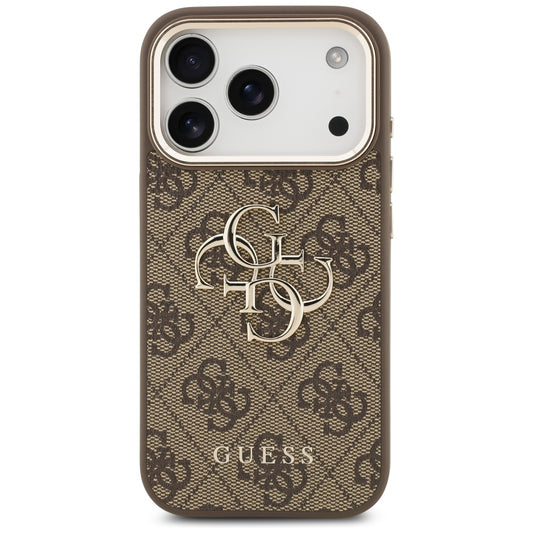 Ovitek za Apple iPhone 17 Pro, Guess, Big 4G Logo Classic, Zlato rjava