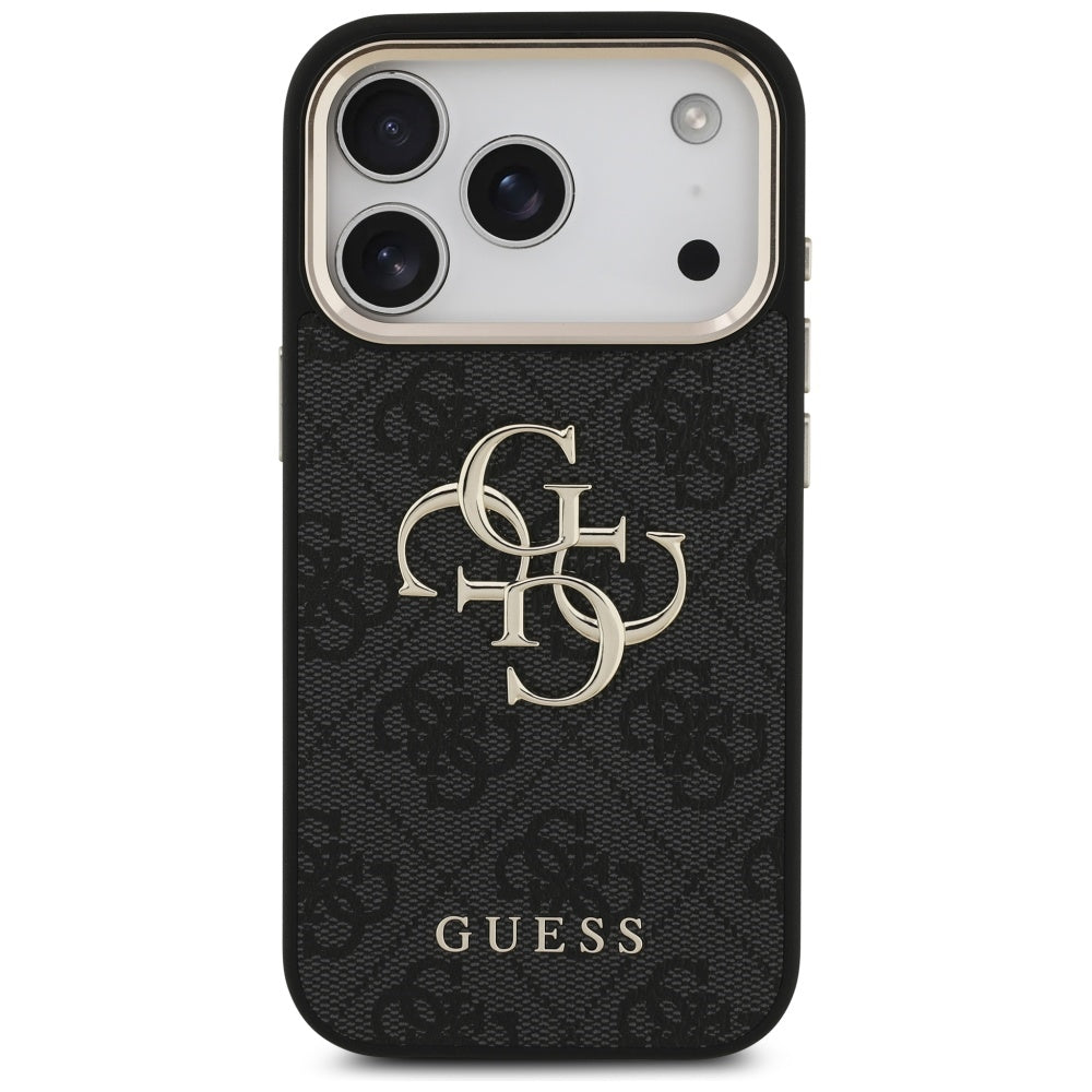 Ovitek za Apple iPhone 17 Pro, Guess, Big 4G Logo Classic, Črno Zlat