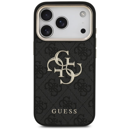 Ovitek za Apple iPhone 17 Pro, Guess, Big 4G Logo Classic, Črno Zlat