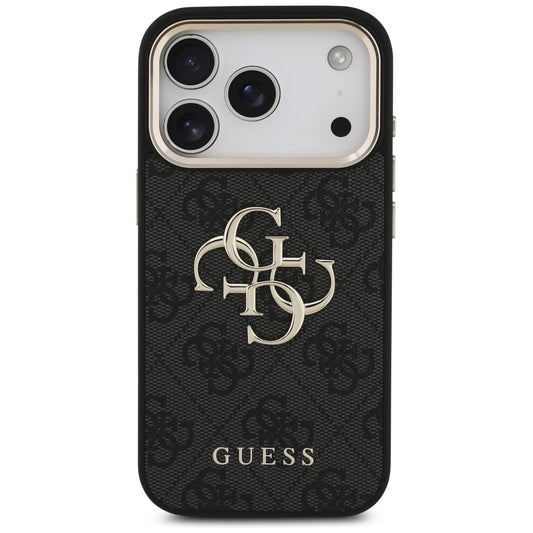 Ovitek za Apple iPhone 17 Pro, Guess, Big 4G Logo Classic, Črno Zlat