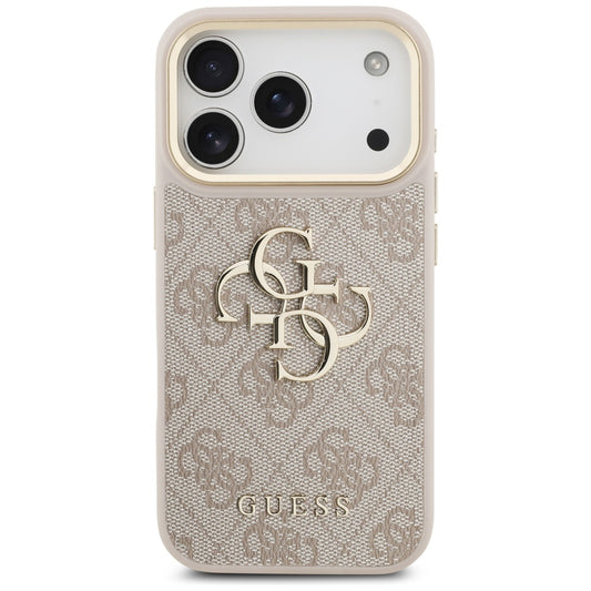 Ovitek za Apple iPhone 17 Pro, Guess, Big 4G Logo Classic, Zlato roza