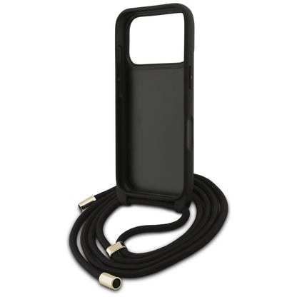 Ovitek za Apple iPhone 17 Pro, Guess, Crossbody Cord 4G Big Log, rjava