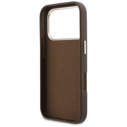 Ovitek za Apple iPhone 17 Pro, GUESS, Resin Logo, Rjava