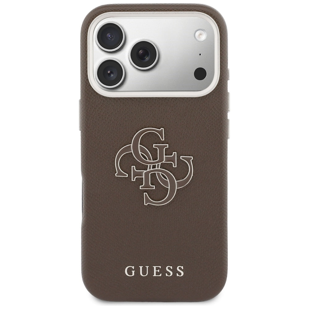 Ovitek za Apple iPhone 17 Pro, GUESS, Resin Logo, Rjava
