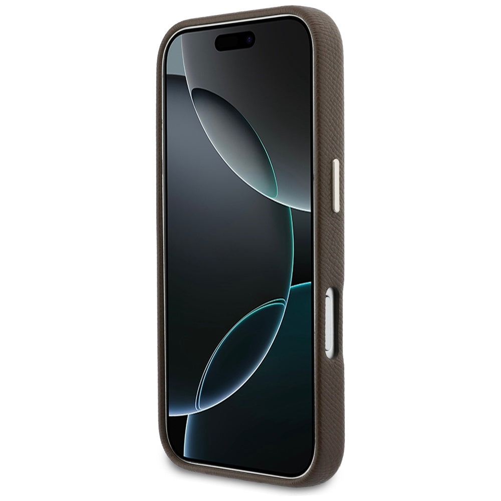 Ovitek za Apple iPhone 17 Pro, GUESS, Resin Logo, Rjava
