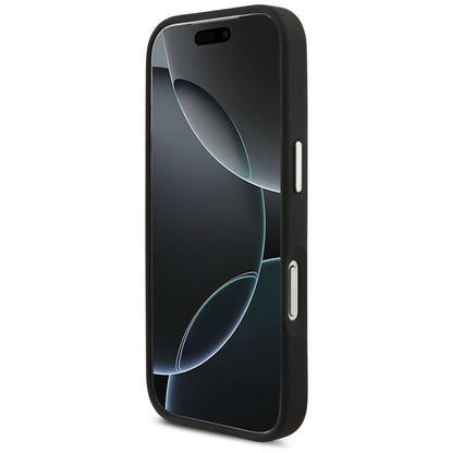 Ovitek za Apple iPhone 17 Pro, Karl Lagerfeld, Grained Karl & Choupette's Heads Pins and Logo, črn