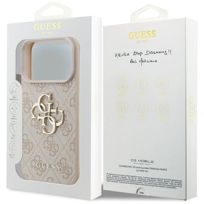 Ovitek za Apple iPhone 17 Pro Max, Guess, 4G Big Logo, Roza