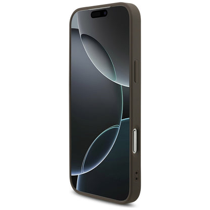 Ovitek za Apple iPhone 17 Pro Max, Guess, 4G Classic Logo with Pearl Strap, rjava