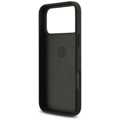 Ovitek za Apple iPhone 17 Pro Max, Guess, 4G Ring Stand, črn