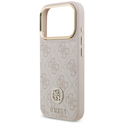 Ovitek za Apple iPhone 17 Pro Max, Guess, 4G Strass Logo and Big Strap, Roza