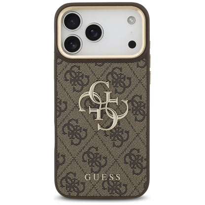 Ovitek za Apple iPhone 17 Pro Max, Guess, Big 4G Classic Logo with Big Strap, rjava
