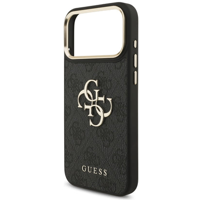 Ovitek za Apple iPhone 17 Pro Max, Guess, Big 4G Classic Logo with Big Strap, črn