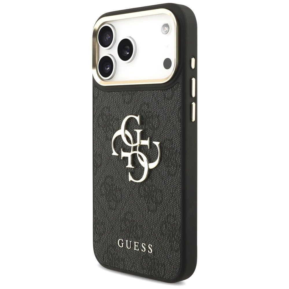 Ovitek za Apple iPhone 17 Pro Max, Guess, Big 4G Classic Logo with Big Strap, črn
