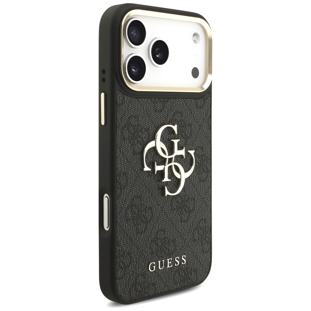 Ovitek za Apple iPhone 17 Pro Max, Guess, Big 4G Classic Logo with Big Strap, črn