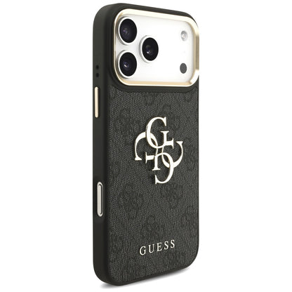 Ovitek za Apple iPhone 17 Pro Max, Guess, Big 4G Classic Logo with Big Strap, črn