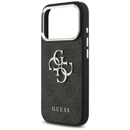 Ovitek za Apple iPhone 17 Pro Max, Guess, Big 4G Logo Classic, Črno Srebrn