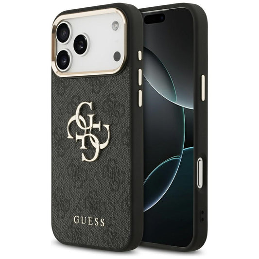 Ovitek za Apple iPhone 17 Pro Max, Guess, Big 4G Logo Classic, Črno Zlat